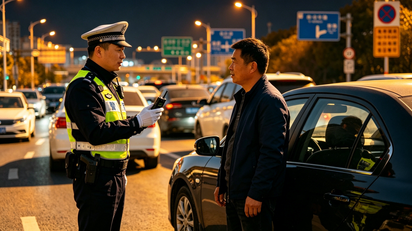 生成车辆滥用远光灯截图与交警现场执法图片 (1)(1).png